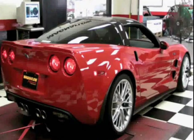 2009 corvette zr1 on a chassis dyno