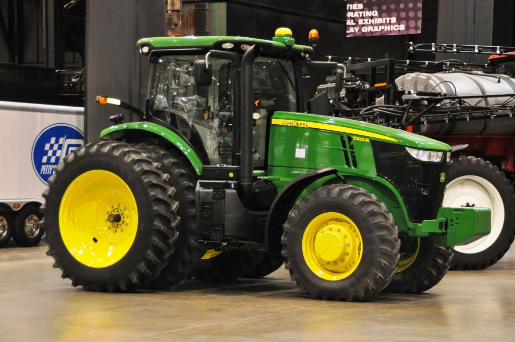 john deere tractor at a car show