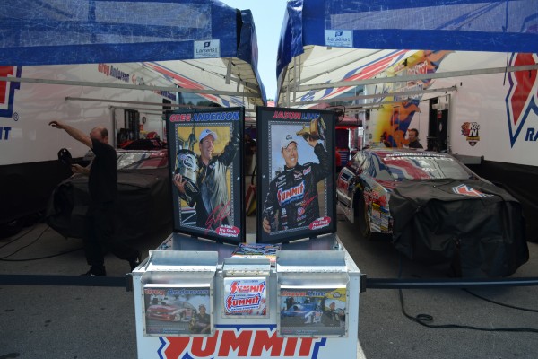 summit racing pro stock camaro race trailer and display
