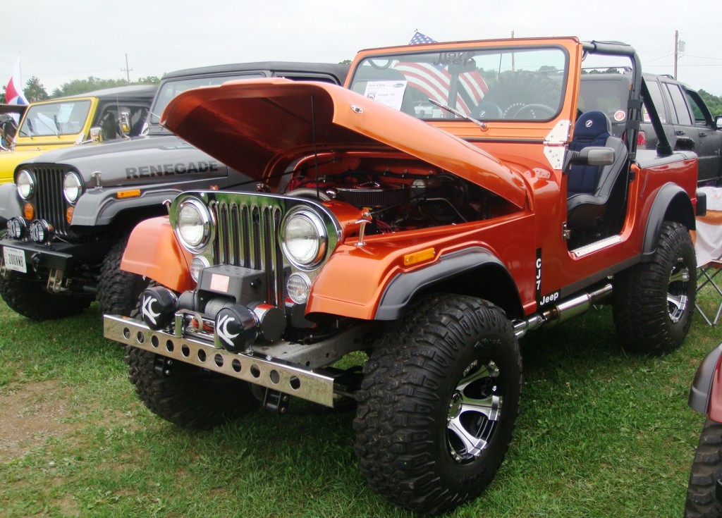 Orange Jeep CJ-7