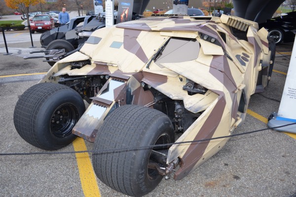 desert camouflage version of the batman tumbler batmobile