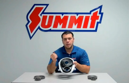 video still of man explaining engine timing gear sets