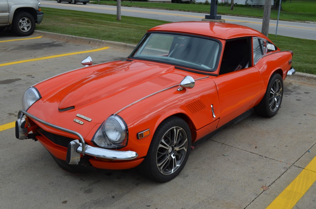 front quarter view of a 1969 triumph spitfire Mk. III GT6+