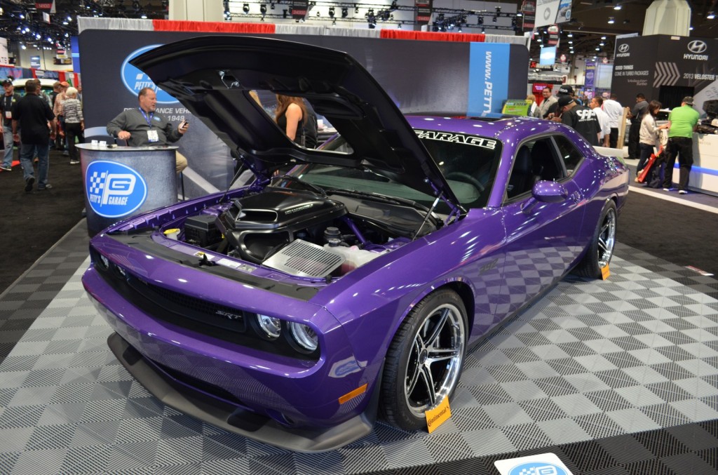 purple dodge challenger srt at SEMA