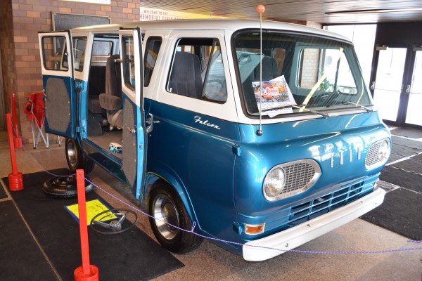 Vintage Blue Ford Econoline Falcon Van