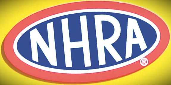 NHRA Logo on a Yellow Field