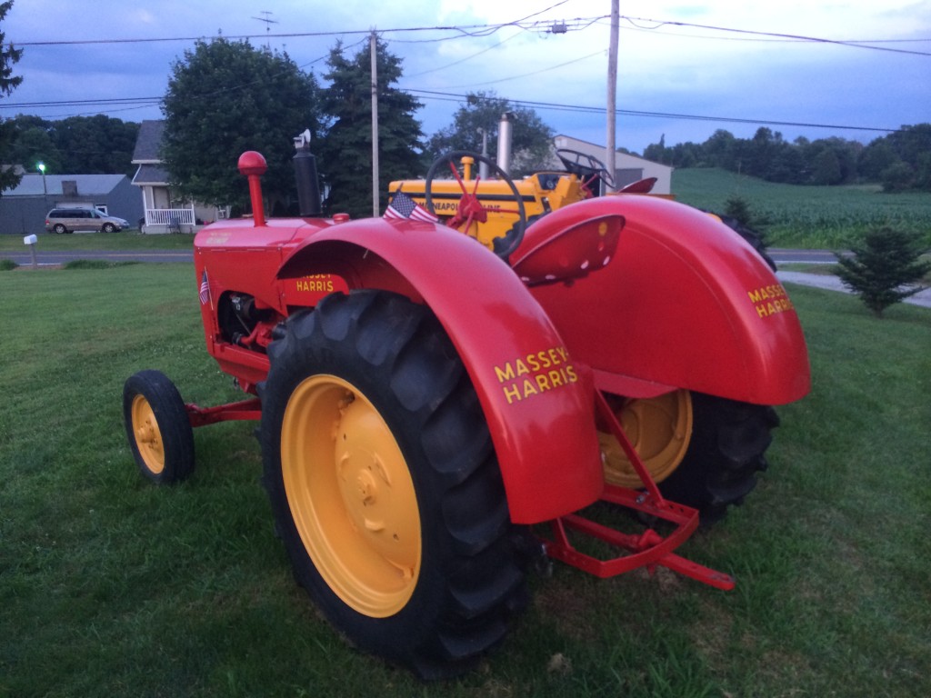 vintage massey harris farm tractor