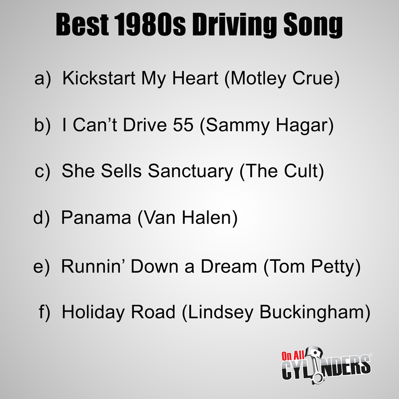 best 1980s driving song text