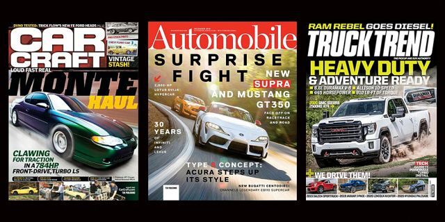 a collection of automotive magazines