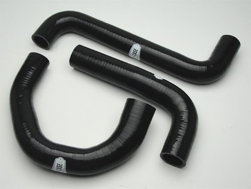 collection of silicone radiator hoses on a white background