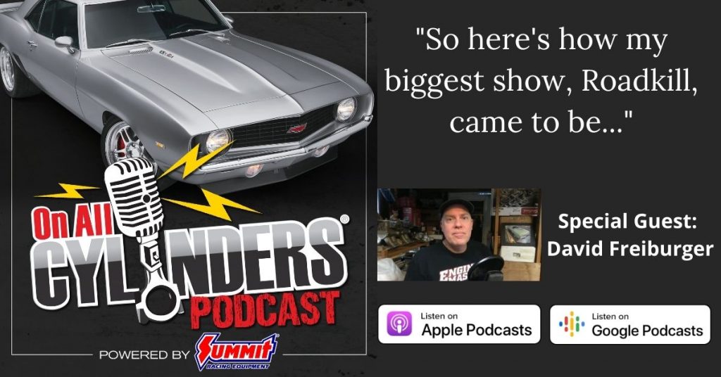 onallcylinders podcast banner with david freiburger