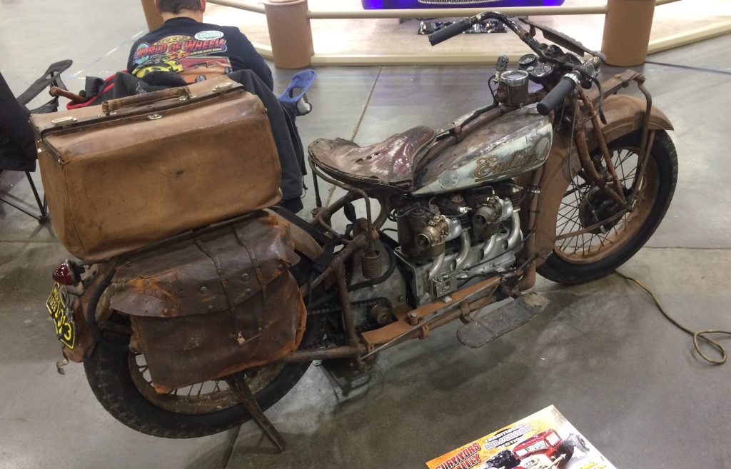 1929 indian motorcycle at car show