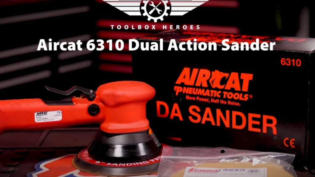 aircat da dual action sander on workbench