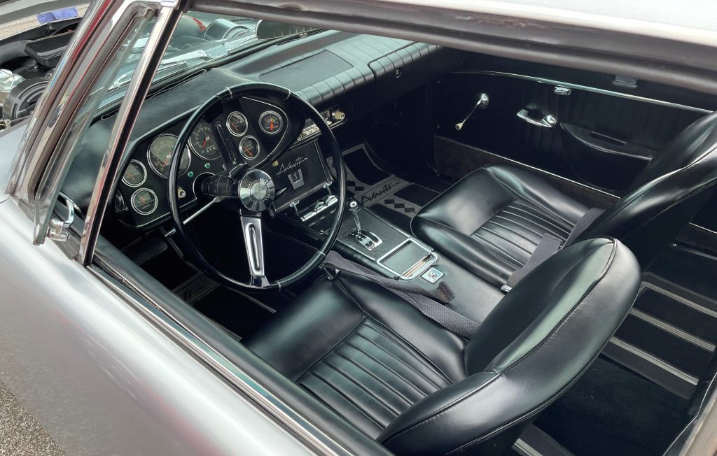 interior of a vintage studebaker avanti coupe