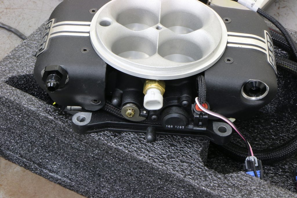 side view of a throttle body efi module