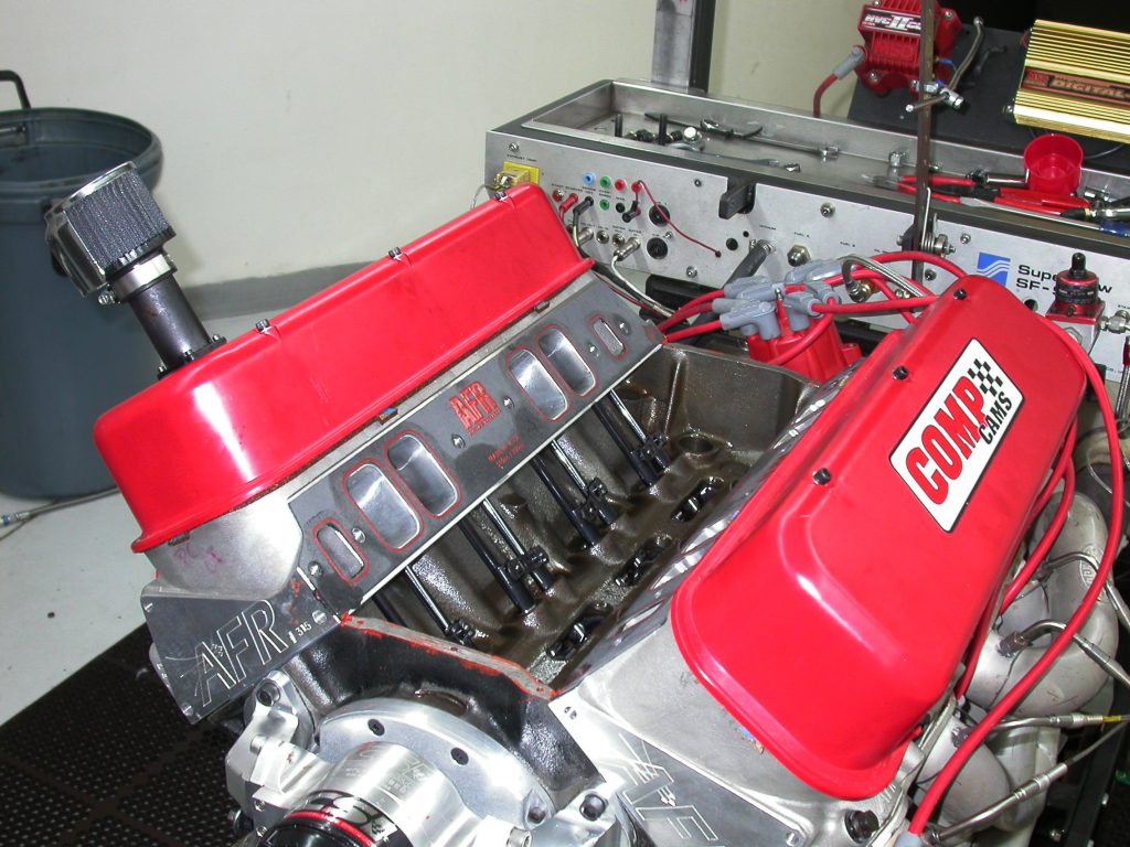 big block chevy v8 with intake removed