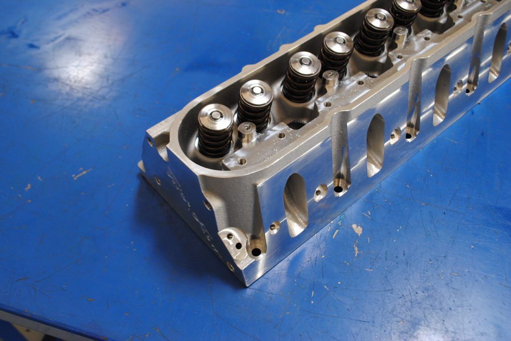 ls engine cylinder head on a table