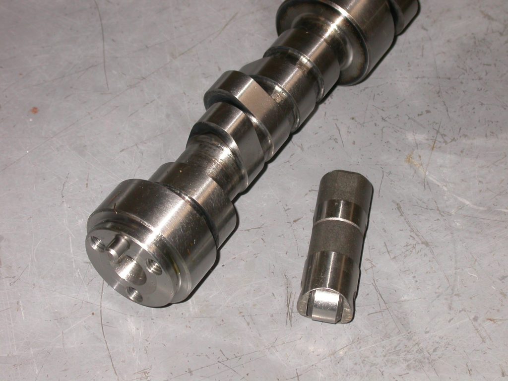 camshaft and lifter on table