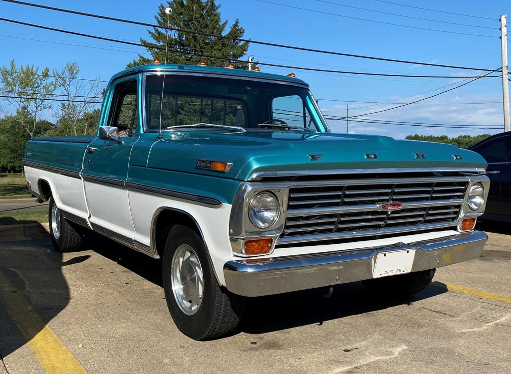 front grille view of a 1968 Ford F-100 Ranger