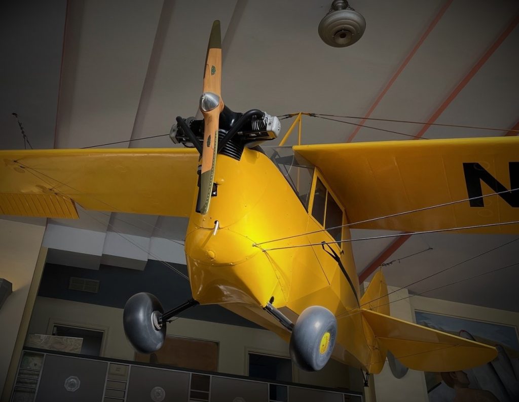 Aeronca E-113C horizontally opposed 2 cylinder piston boxer engine in a c-3