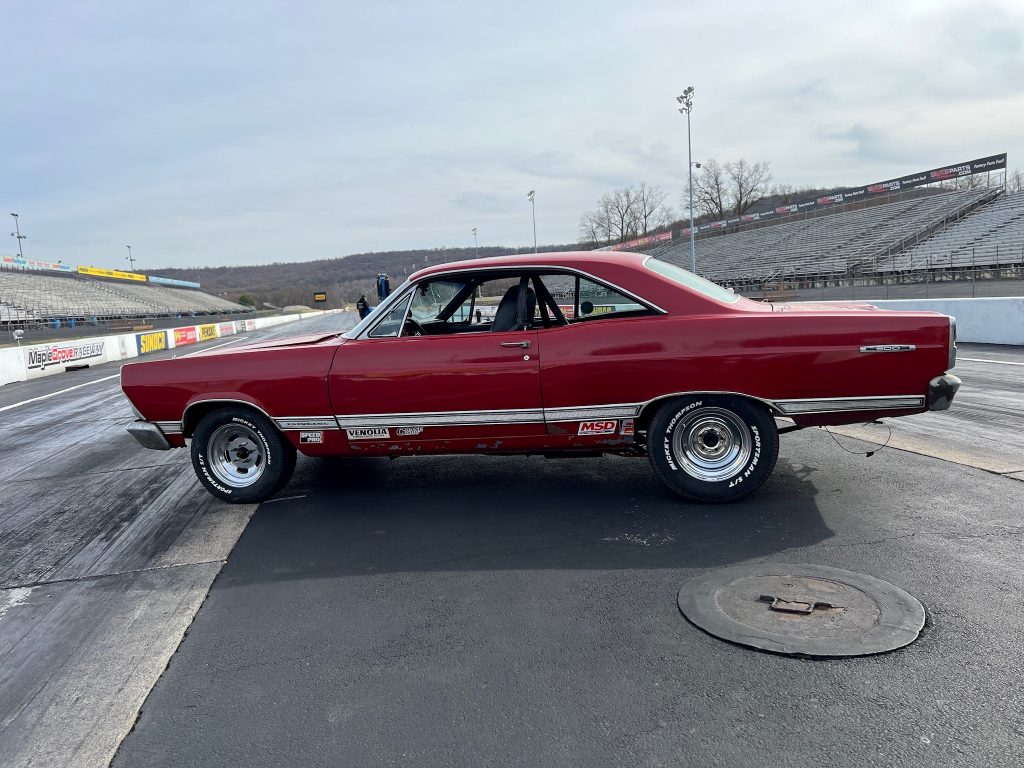 Stay Tuned-Vic Grip Garage Ford Fairlane at Maple Grove Raceway