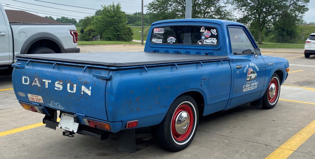 1976 Datsun Nissan 620 pickup truck, rear passenger side