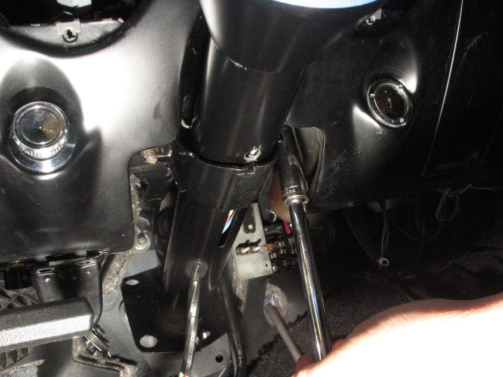 Installing steering column support collar
