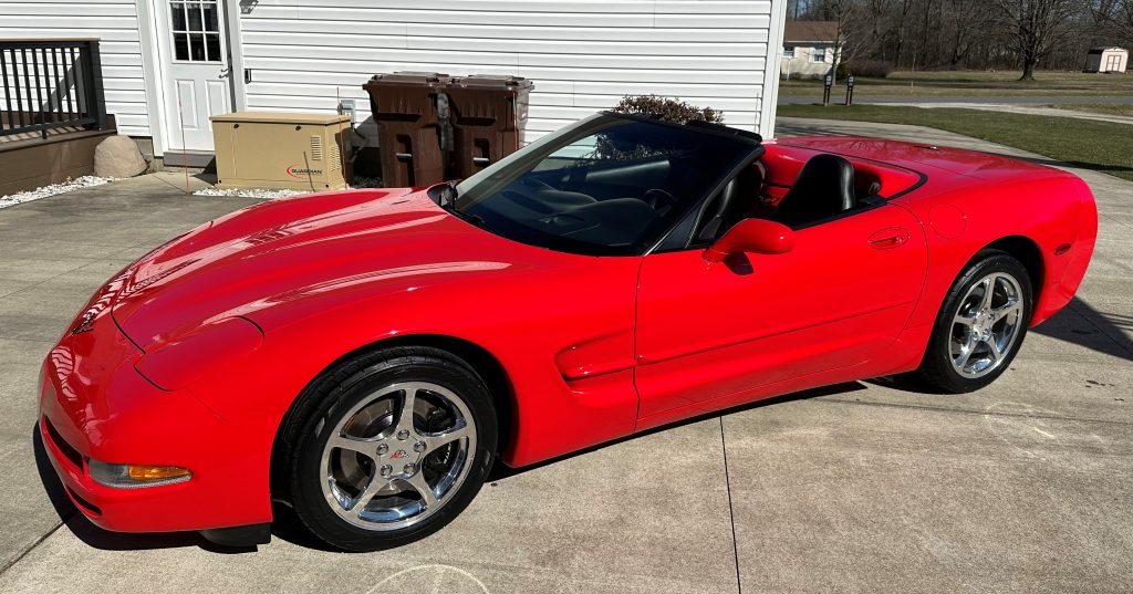 Freshly Detailed Red C5 Corvette in Driveway