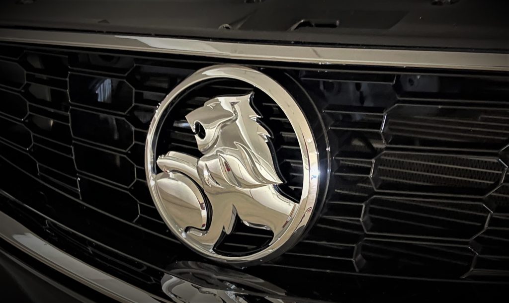 close up of holden grille emblem