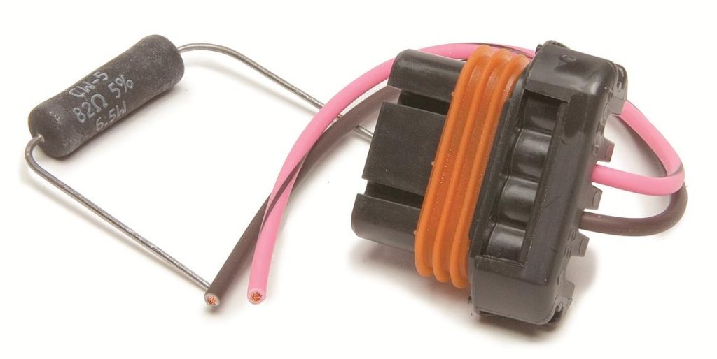 An electrical connector with resistor