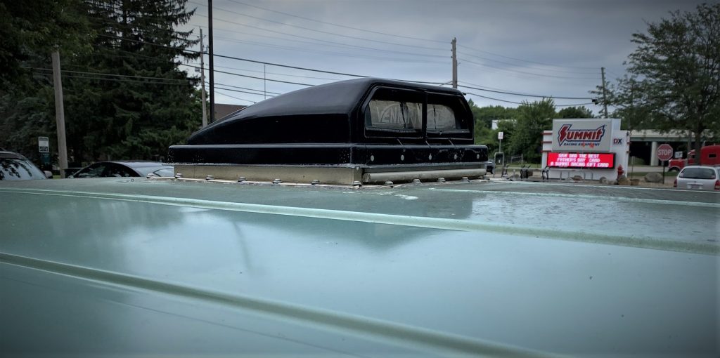 roof scoop on a custom 1974 Ford Econoline van