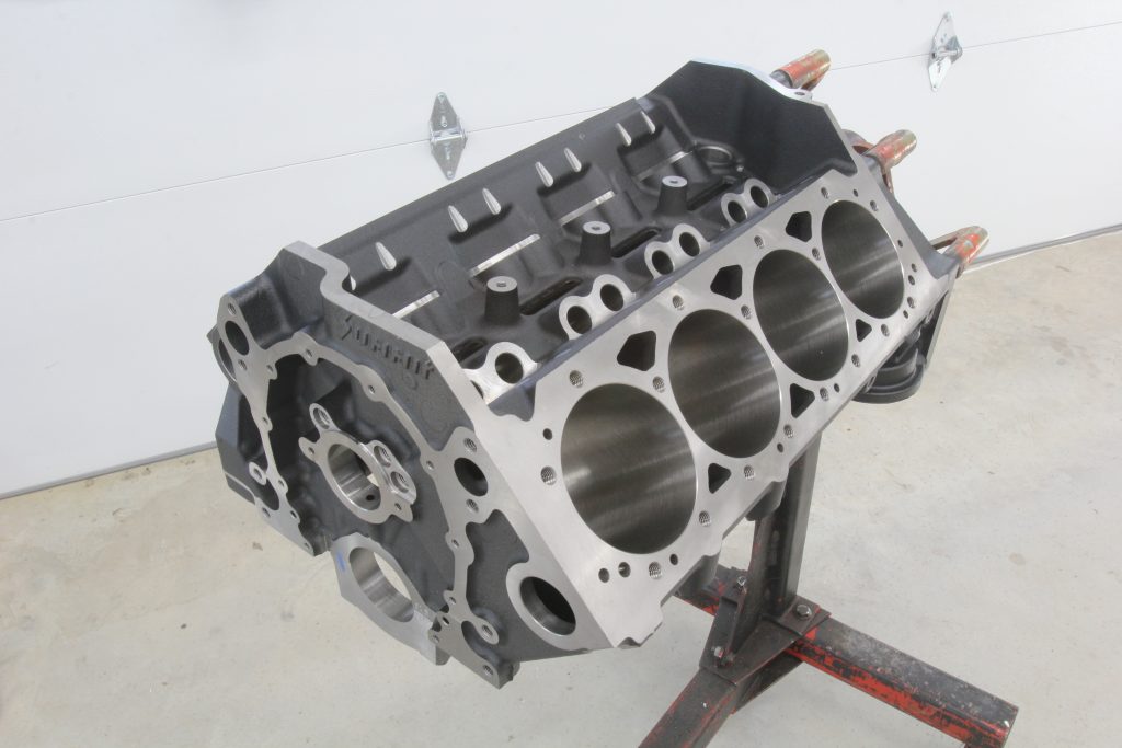 Summit Racing SPC Engine Block on stand