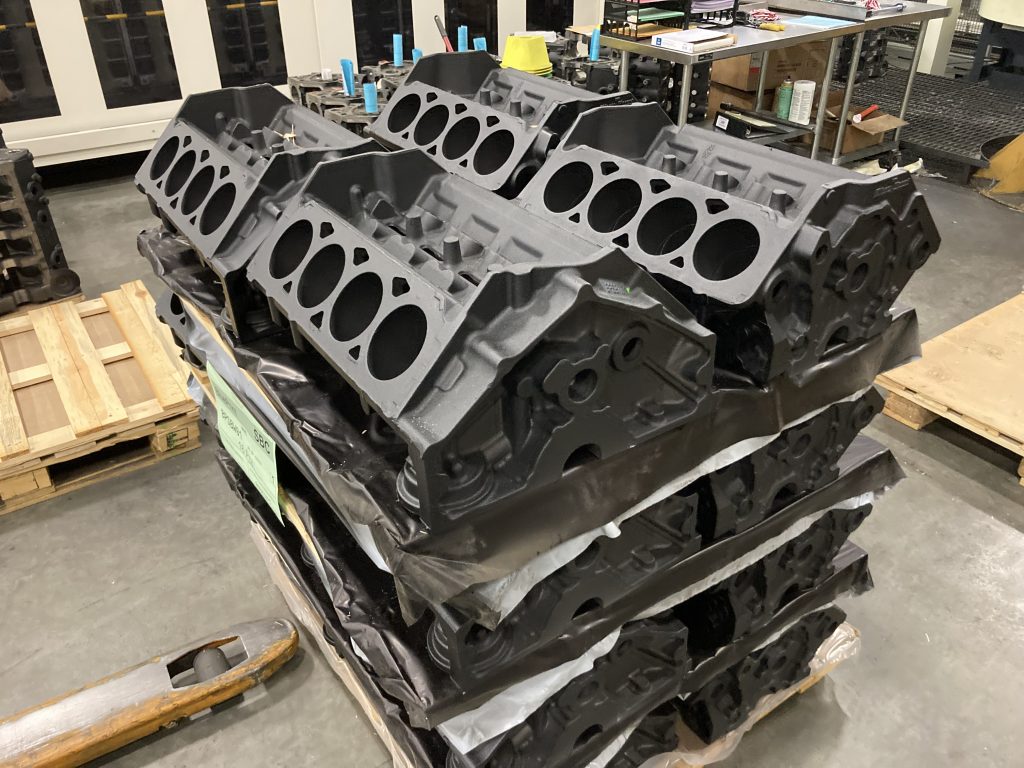 Summit Racing SPC Engine Blocks on pallet