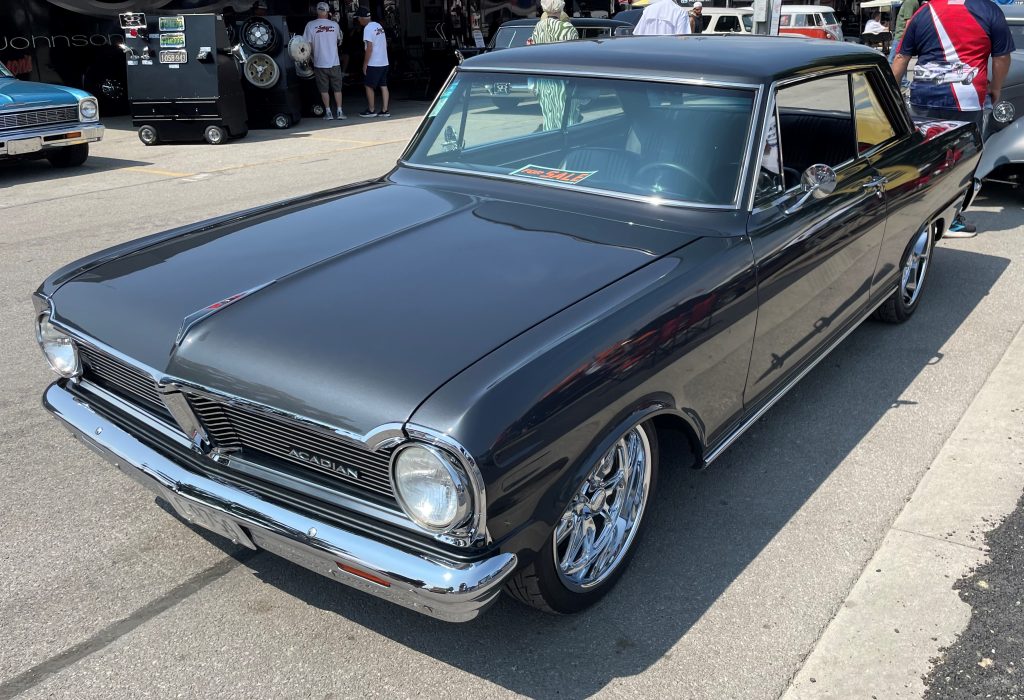 vintage chevy acadian (Canadian nova) coupe, front