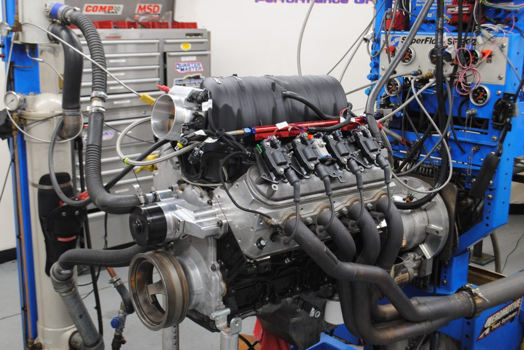 ls engine during a dyno test run