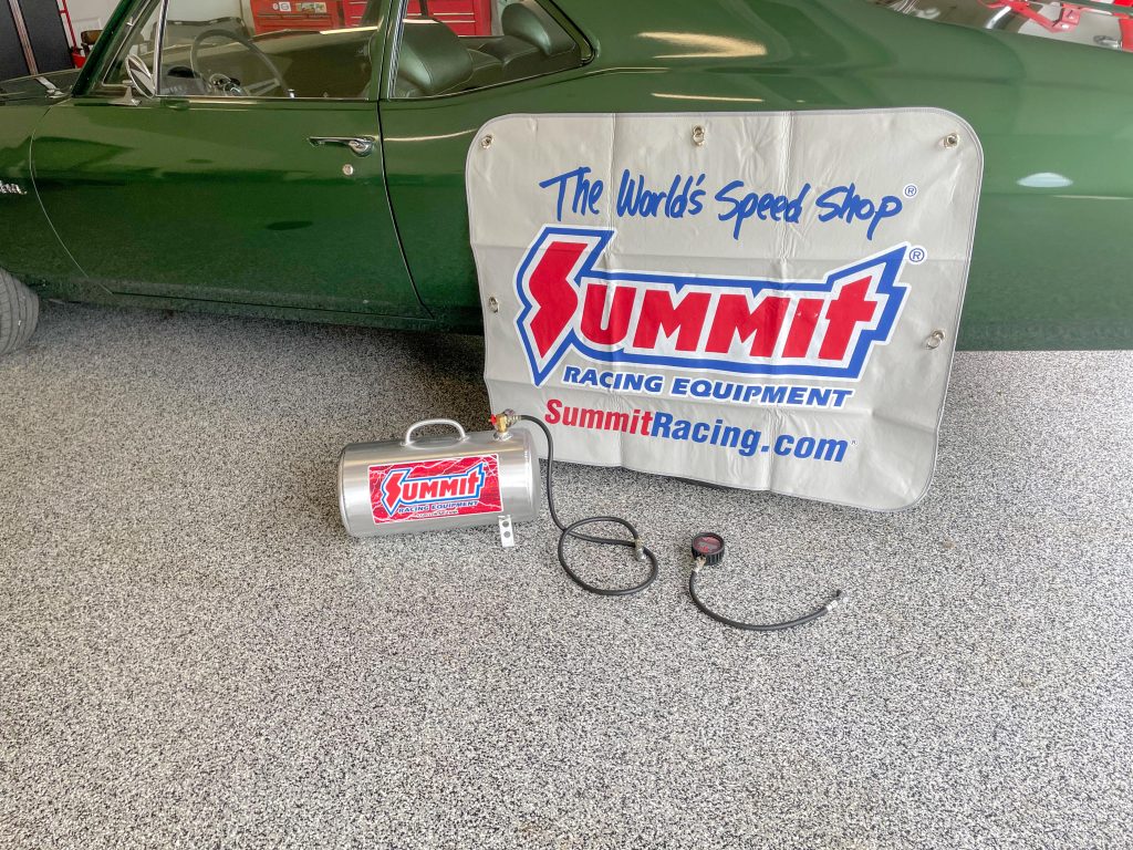 Tire pressure gauges and Summit Racing tire cover