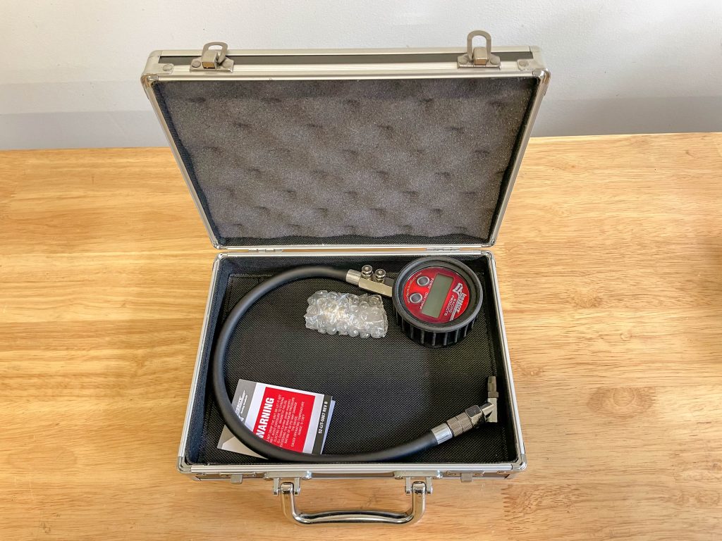 Longacre Pro Digital tire pressure gauge in a case