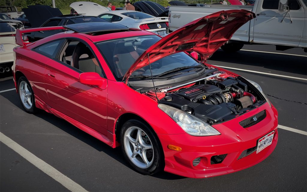 Red T230 7th-gen Toyota Celica GTS Coupe