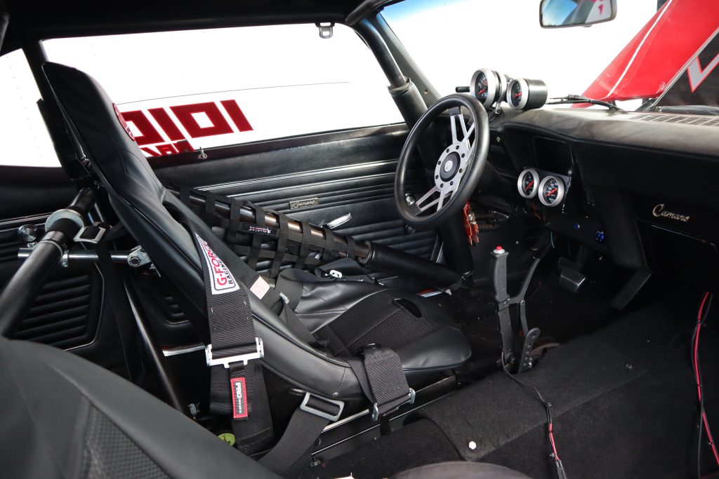 cockpit inside a drag race car