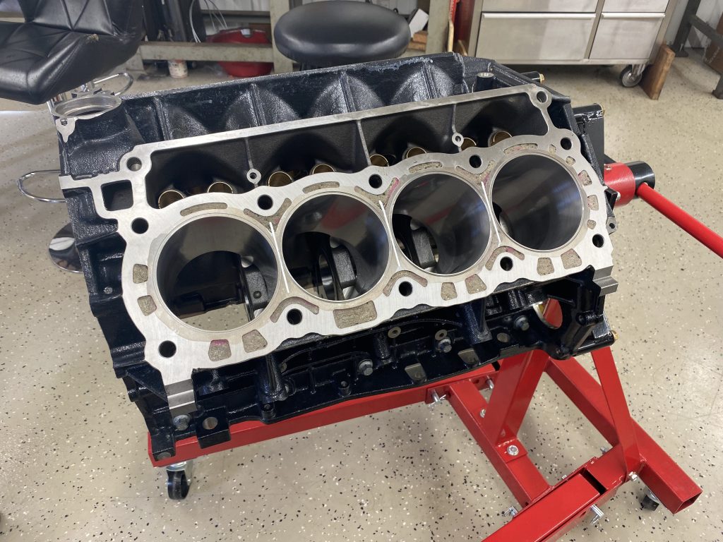 bare Ford 7.3L Godzilla engine with block filler