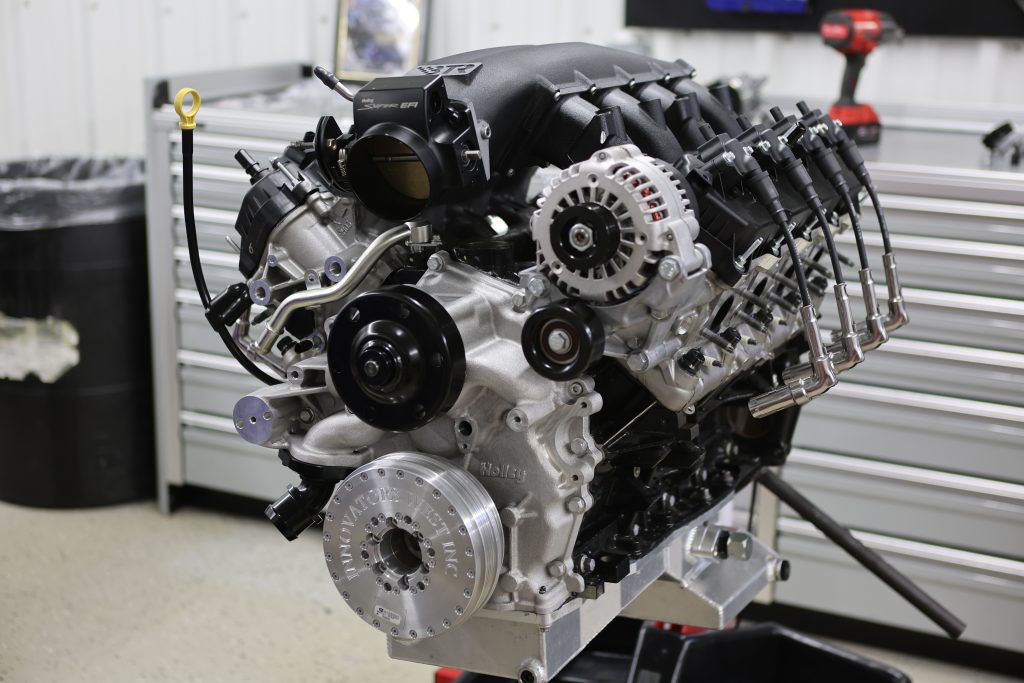 modified Ford 7.3L Godzilla engine on stand