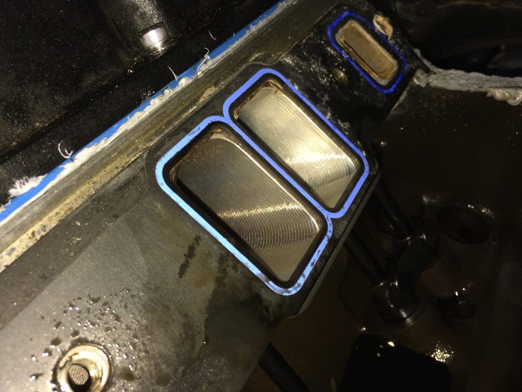 close up of ports on a cylinder head