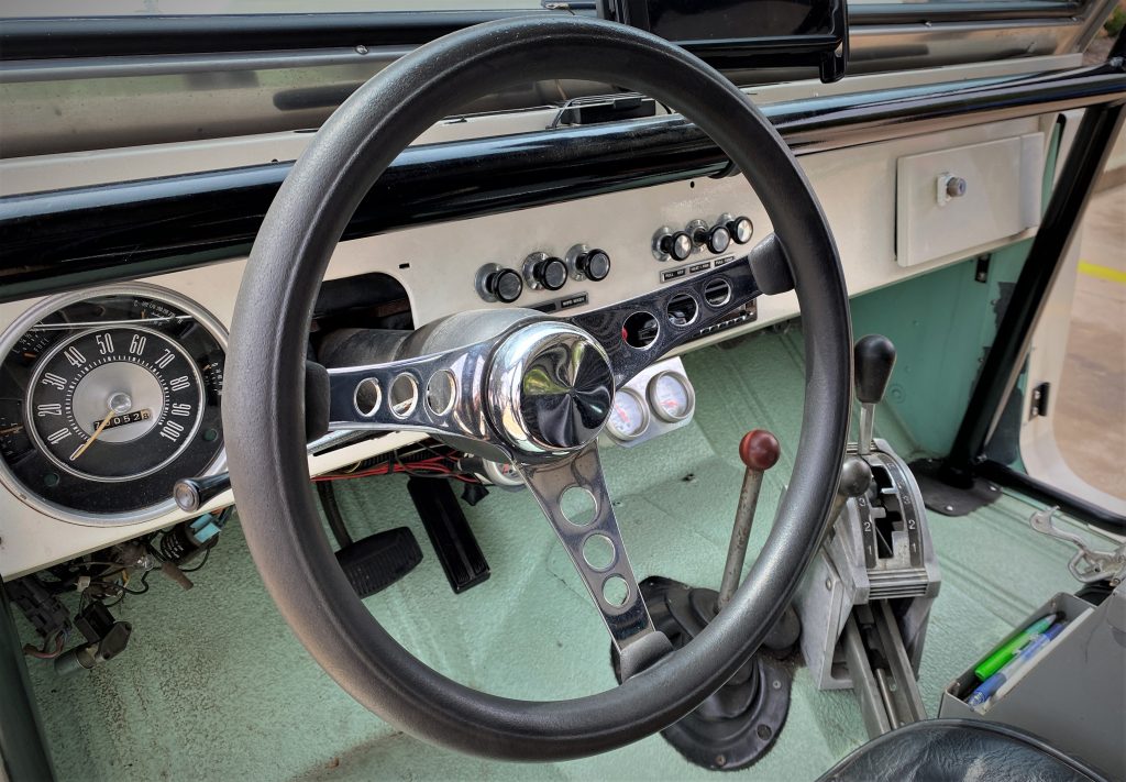 interior of a custom a 1975 ford bronco off-roader