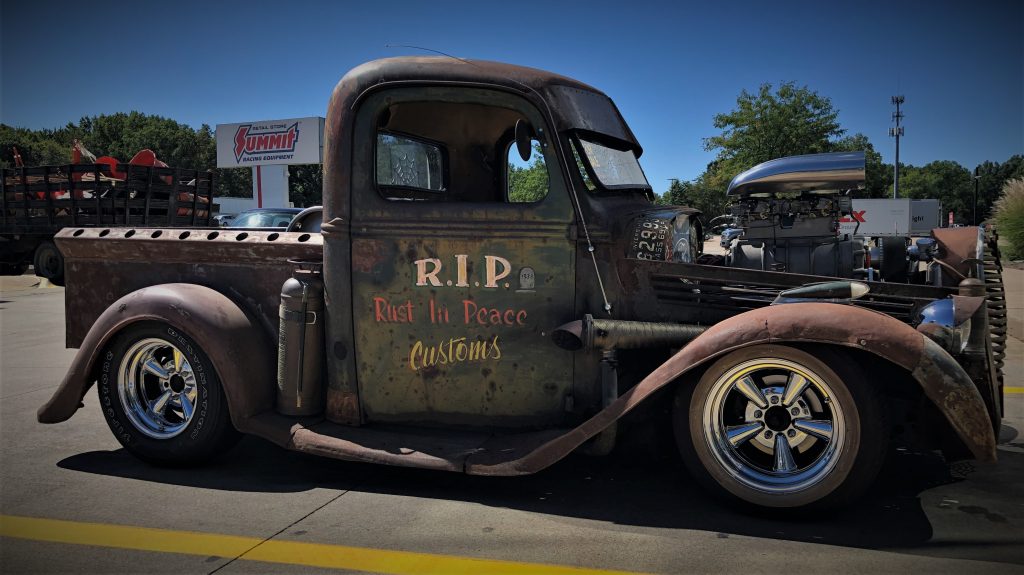 Supercharged 1938 Ford Rat Rod Truck, passenger side