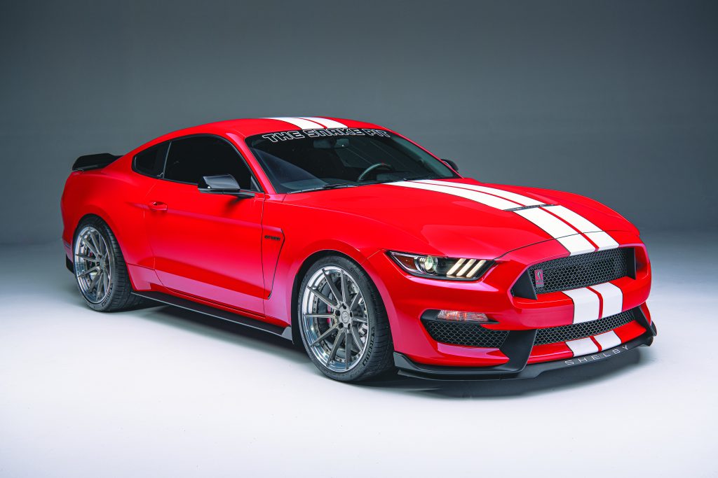 passenger side view of a 2017 Ford Mustang Shelby GT350