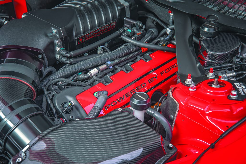 5.2L supercharged voodoo engine in a 2017 Ford Mustang Shelby GT350