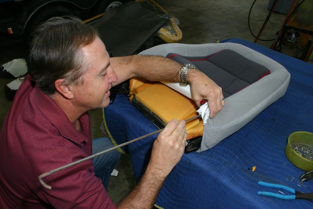 Installing listing rods in 1985 Mustang front seat back