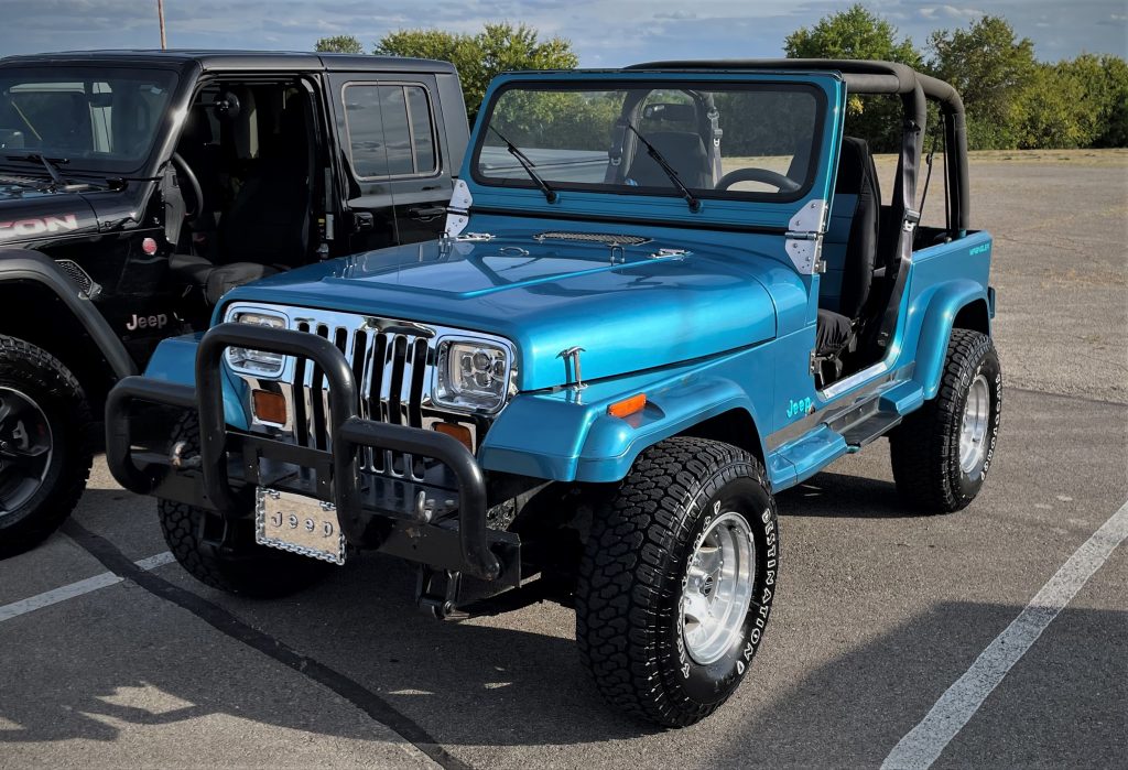 teal aqua blue Jeep YJ Wrangler