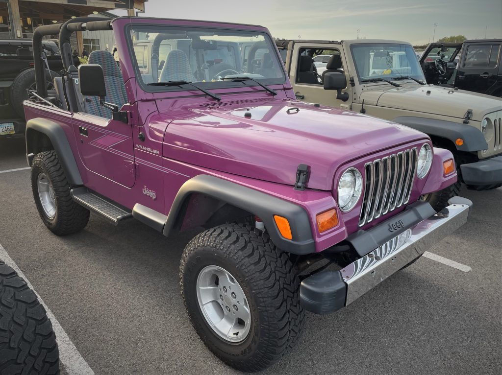 purple TJ Jeep Wrangler