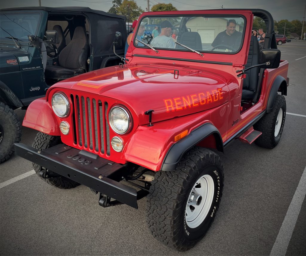 Red Jeep CJ-7 Renegade